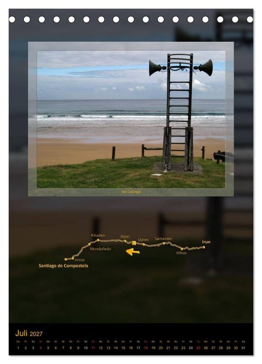 Produktbild: Camino del Norte (Tischkalender 2027 DIN A5 hoch), CALVENDO Monatskalender