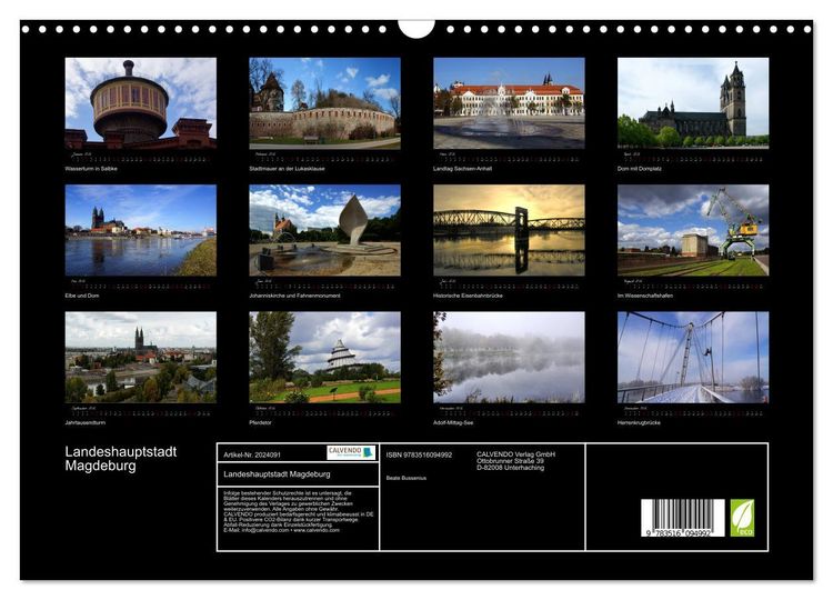 Produktbild: Landeshauptstadt Magdeburg (Wandkalender 2026 DIN A3 quer), CALVENDO Monatskalender