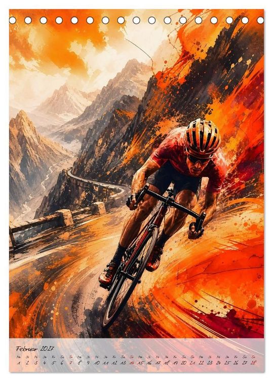 Produktbild: Herzschlag 180 - Wenn Rennradsport zur Kunst wird (Tischkalender 2027 DIN A5 hoch), CALVENDO Monatskalender
