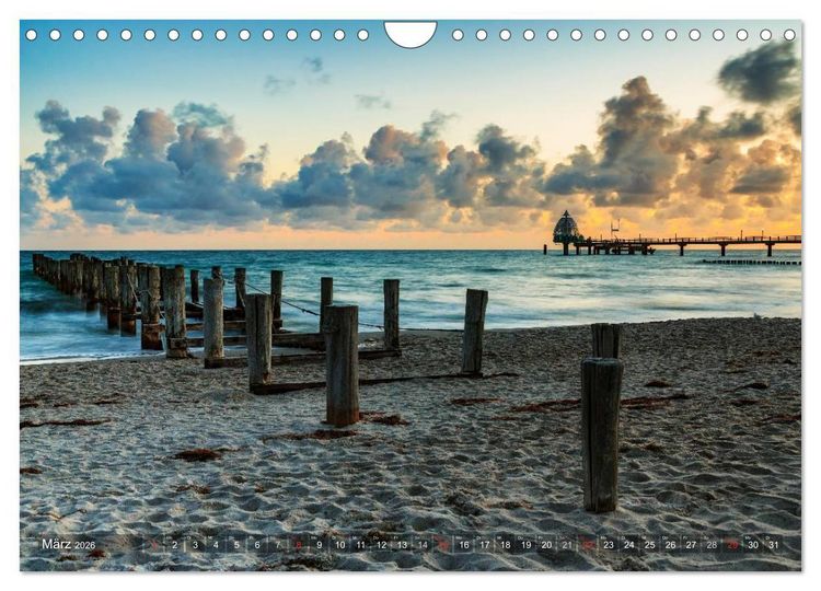 Produktbild: Stimmungsvolle Ostseek&uuml;ste 2026 (Wandkalender 2026 DIN A4 quer), CALVENDO Monatskalender