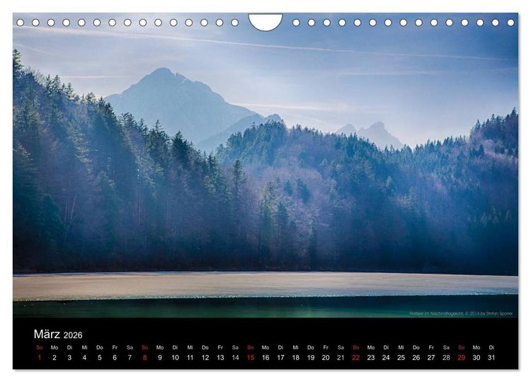 Produktbild: Licht &uuml;ber Bergen und Seen (Wandkalender 2026 DIN A4 quer), CALVENDO Monatskalender