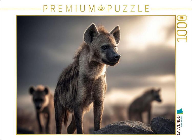 Produktbild: CALVENDO Puzzle Das Hy&auml;nenleben in bergiger Region | 1000 Teile Lege-Gr&ouml;&szlig;e 64x48cm Foto-Puzzle f&uuml;r gl&uuml;ckliche Stunden