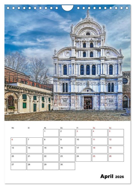 Produktbild: Venedig Kulisse der Serenissima - Terminplaner (Wandkalender 2026 DIN A4 hoch), CALVENDO Monatskalender