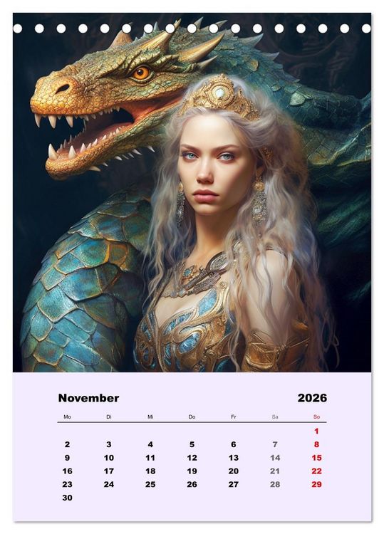 Produktbild: Magische Reise zu mystischen Wesen. Keltische Fantasie-Gestalten (Tischkalender 2026 DIN A5 hoch), CALVENDO Monatskalender
