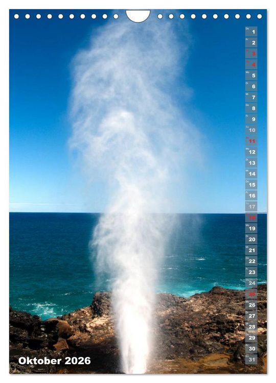 Produktbild: Aloha - Wasser auf Hawaii (Wandkalender 2026 DIN A4 hoch), CALVENDO Monatskalender