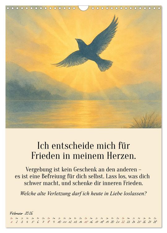 Produktbild: 12 Schl&uuml;ssel zur inneren Freiheit - Ein Jahr f&uuml;r dein inneres Zuhause &ndash; liebevoll, mutig, echt. (Wandkalender 2026 DIN A3 hoch), CALVENDO Monatskalender