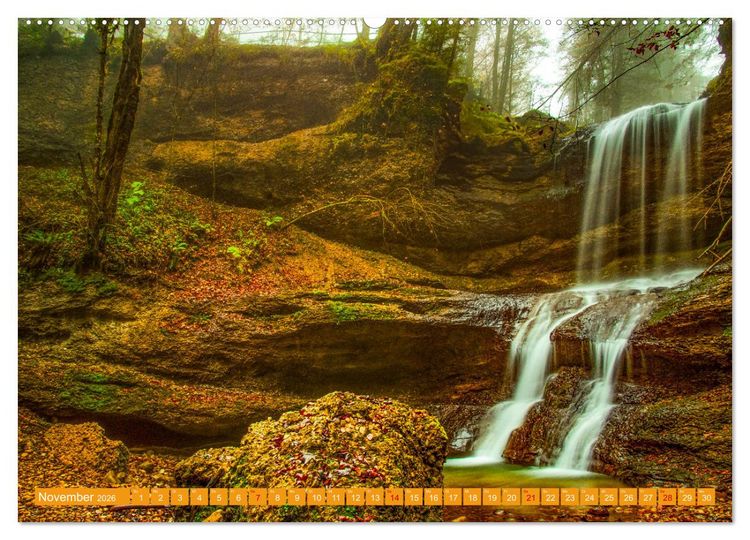 Produktbild: Rauschende Wildb&auml;che im Allg&auml;u (hochwertiger Premium Wandkalender 2026 DIN A2 quer), Kunstdruck in Hochglanz