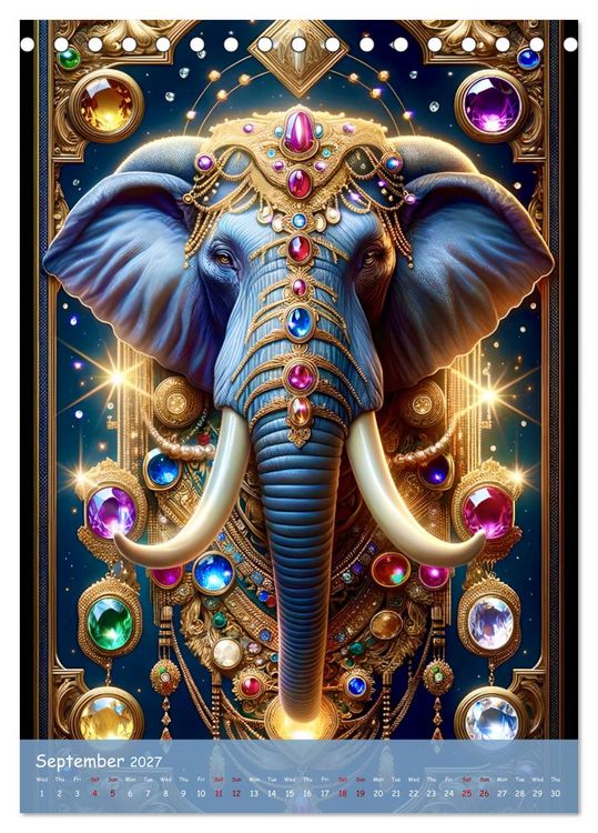 Produktbild: The Art of Power Animals (Desk Calendar 2027 DIN A5 portrait), CALVENDO 12 Month DeskCalendar