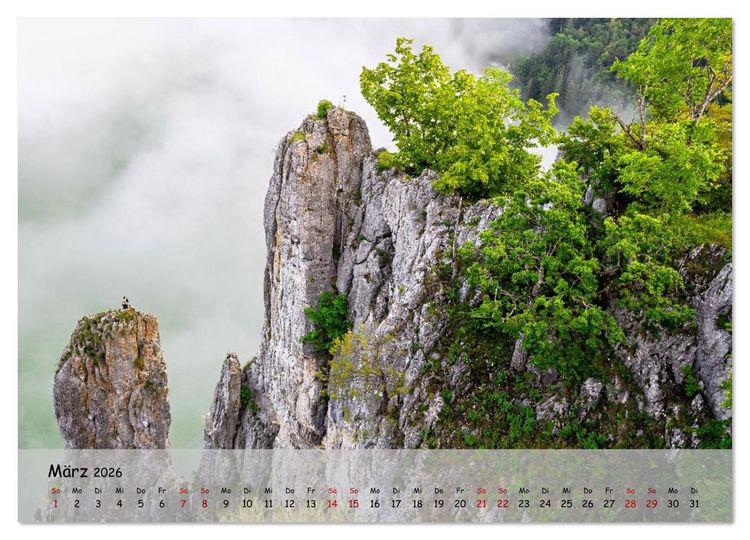 Produktbild: Im Donautal zwischen Beuron und Sigmaringen (Wandkalender 2026 DIN A2 quer), CALVENDO Monatskalender