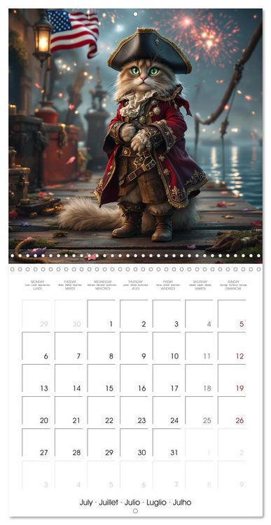 Produktbild: Pirate Cats (Wall Calendar 2026 12 &times; 12 Inch) CALVENDO 12 Month Wall Calendar