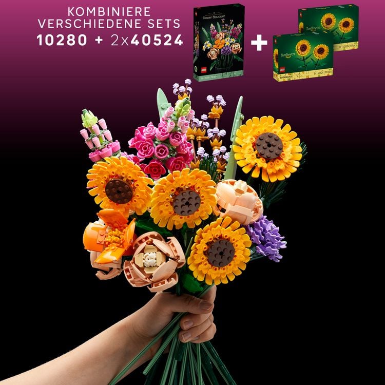 Produktbild: LEGO Botanicals Sonnenblumen - Set mit Kustblumen - Zimmer-Deko 40524