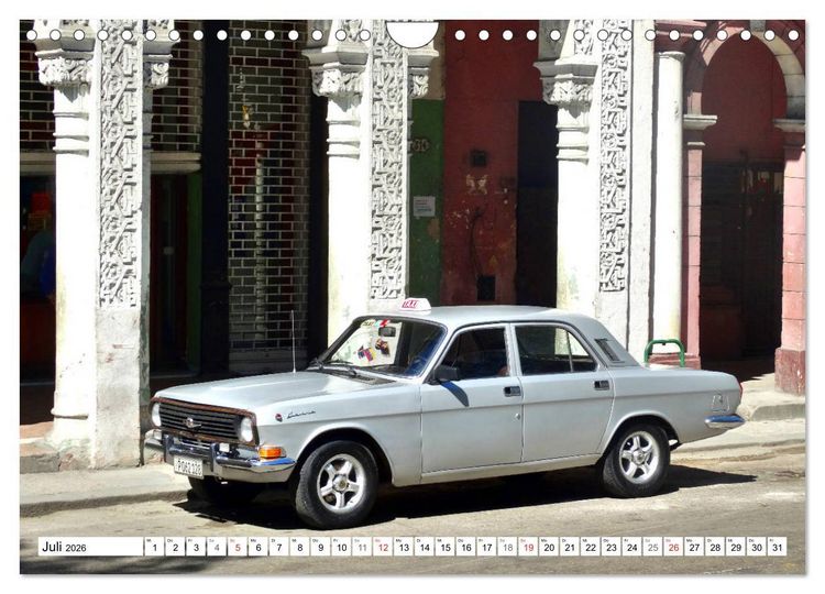Produktbild: Auto-Legende Wolga - Ein Oldtimer aus der UdSSR auf Kuba (Wandkalender 2026 DIN A4 quer), CALVENDO Monatskalender