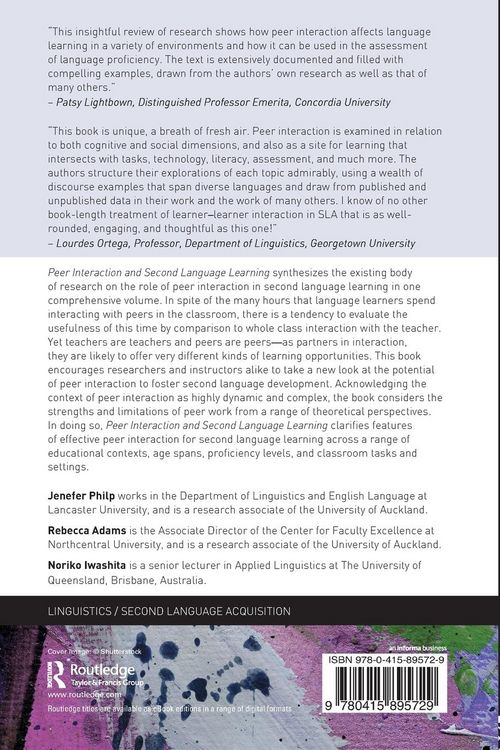 Produktbild: Peer Interaction and Second Language Learning