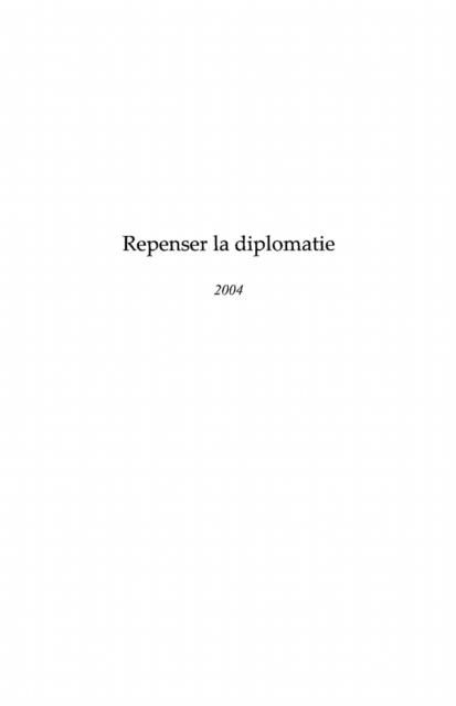 Produktbild: Repenser la diplomatie - 2004