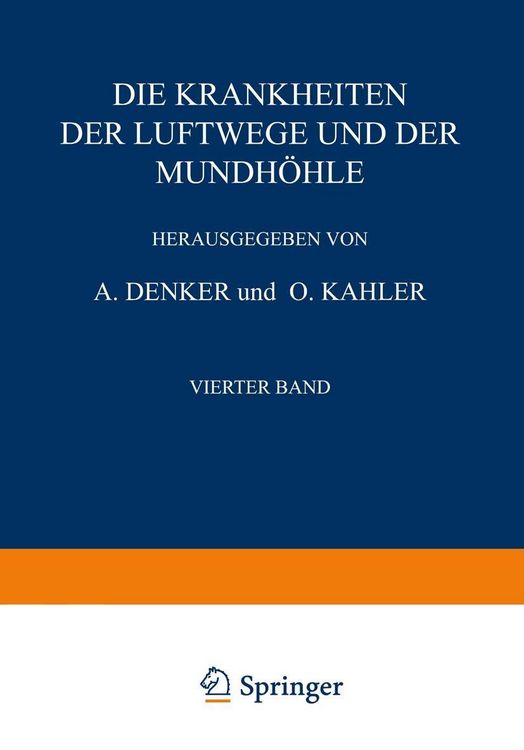Produktbild: Die Krankheiten der Luftwege und der Mundh&ouml;hle