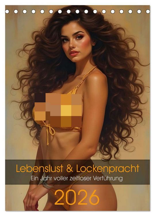 Produktbild: Lebenslust & Lockenpracht (Tischkalender 2026 DIN A5 hoch), CALVENDO Monatskalender