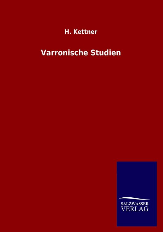 Produktbild: Varronische Studien