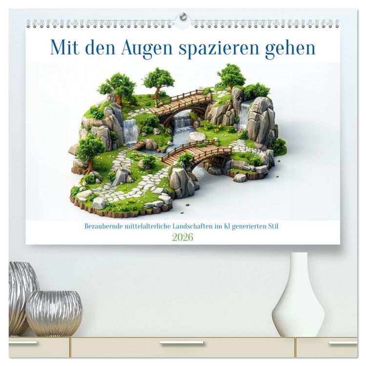 Produktbild: Mit den Augen spazieren gehen (hochwertiger Premium Wandkalender 2026 DIN A2 quer), Kunstdruck in Hochglanz