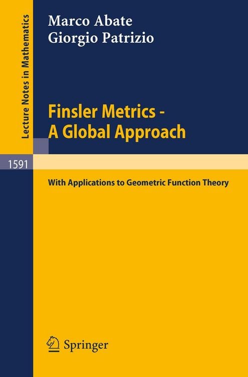 Produktbild: Finsler Metrics - A Global Approach