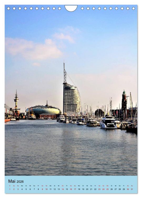 Produktbild: BREMERHAVEN die Seestadt mit maritimen Flair - 2026 (Wandkalender 2026 DIN A4 hoch), CALVENDO Monatskalender