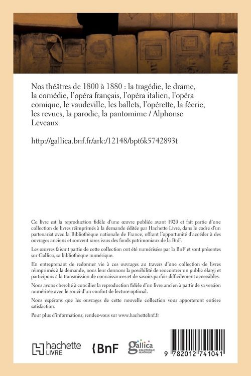 Produktbild: Nos th&eacute;&acirc;tres de 1800 &agrave; 1880