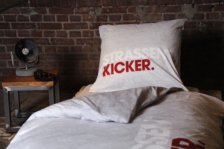 Produktbild: Herding STRASSENKICKER Bettw&auml;sche Grau Renforc&eacute; 80x80/135x200cm