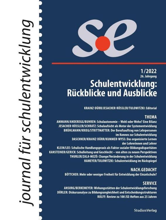 Produktbild: journal f&uuml;r schulentwicklung 1/2022