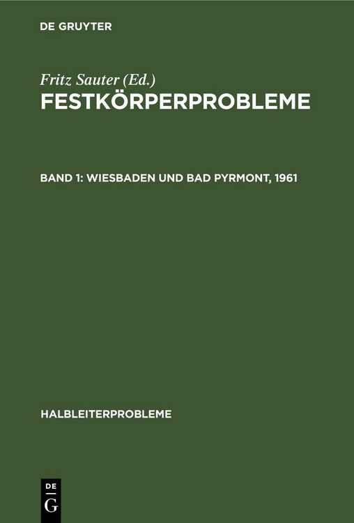 Produktbild: Wiesbaden und Bad Pyrmont, 1961