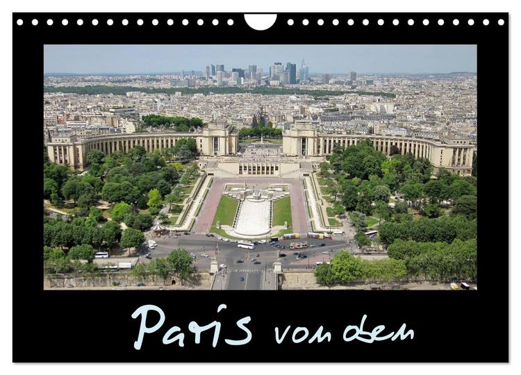 Produktbild: Paris von oben (Wandkalender 2026 DIN A4 quer), CALVENDO Monatskalender