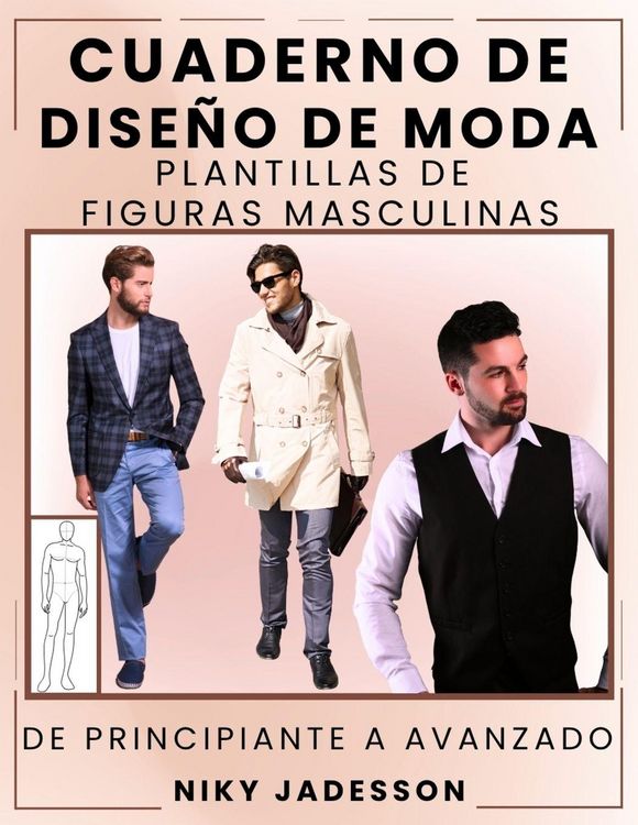 Produktbild: Cuaderno de Dise&ntilde;o de Moda Plantillas de Figuras Masculinas