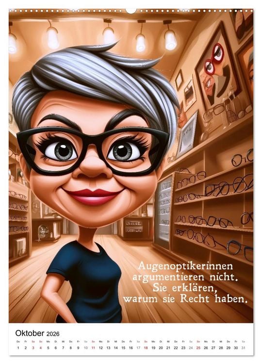 Produktbild: Optikerspr&uuml;che (hochwertiger Premium Wandkalender 2026 DIN A2 hoch), Kunstdruck in Hochglanz
