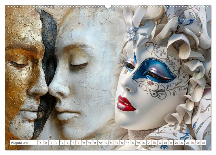 Produktbild: Geheimnis hinter der Maske (Wandkalender 2027 DIN A2 quer), CALVENDO Monatskalender