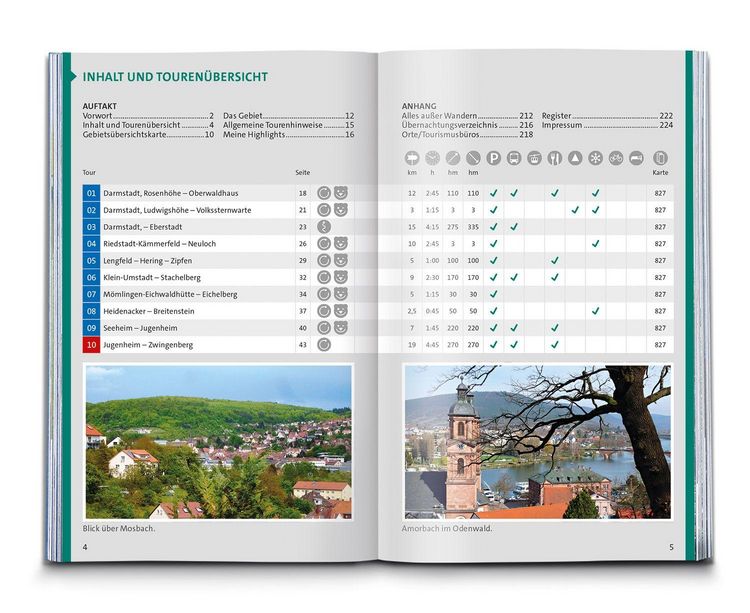Produktbild: KOMPASS Wanderf&uuml;hrer Odenwald, 60 Touren