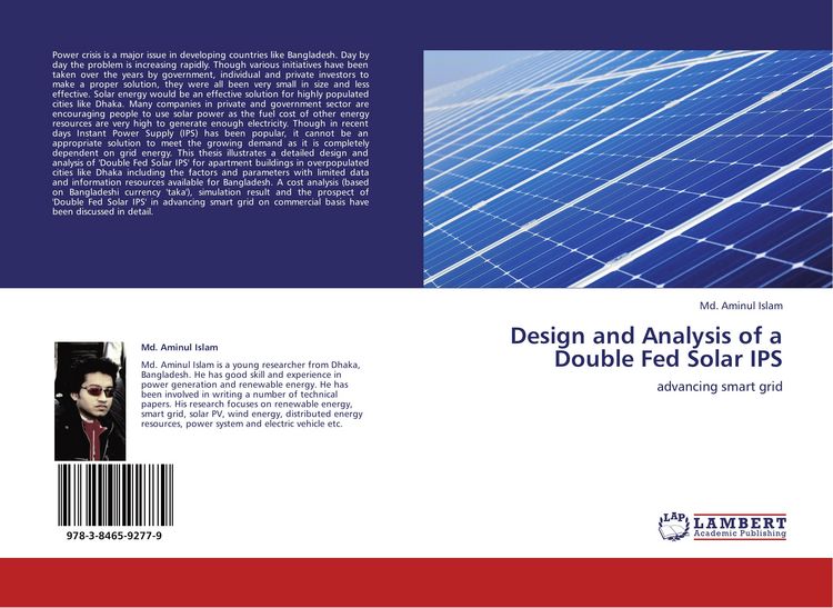 Produktbild: Design and Analysis of a Double Fed Solar IPS