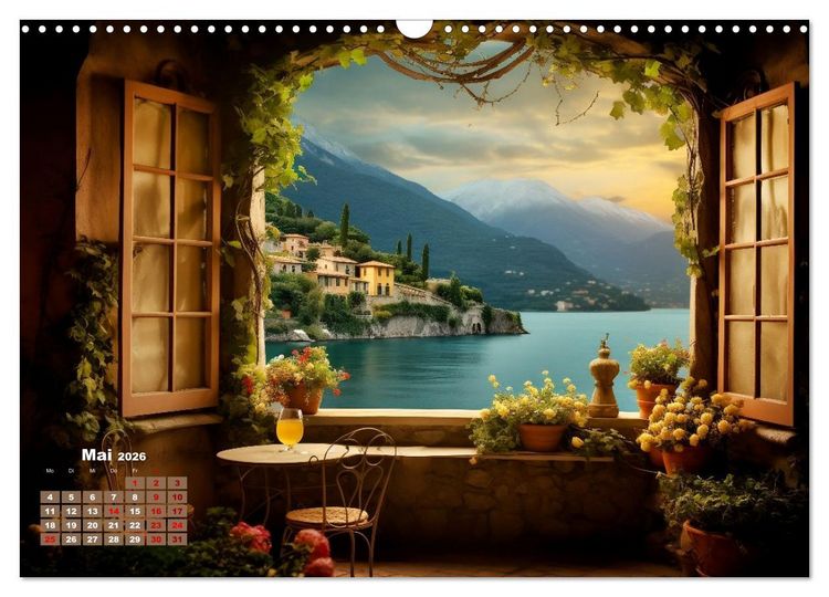Produktbild: Aus dem Fenster geblickt (Wandkalender 2026 DIN A3 quer), CALVENDO Monatskalender