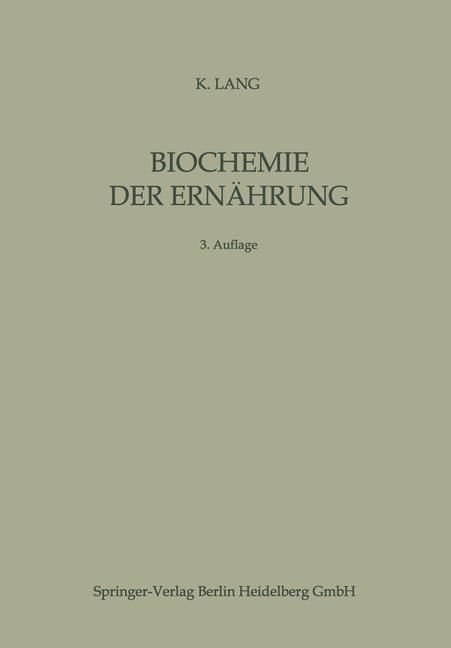 Produktbild: Biochemie der Ern&auml;hrung