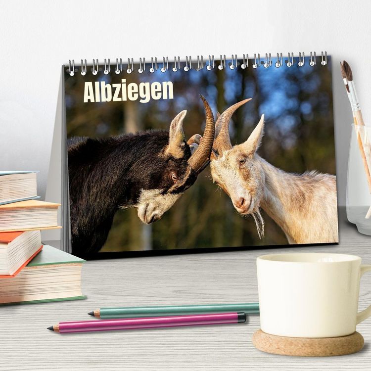 Produktbild: Albziegen (Tischkalender 2027 DIN A5 quer), CALVENDO Monatskalender