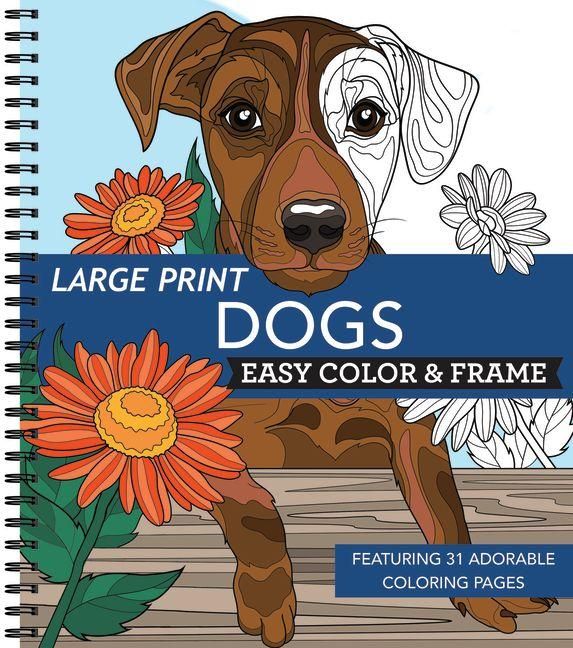 Produktbild: Large Print Easy Color & Frame - Dogs (Stress Free Coloring Book)