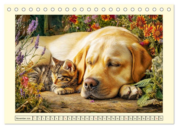Produktbild: Labrador Retriever. Labrador-Magie f&uuml;r Herz und Seele (Tischkalender 2026 DIN A5 quer), CALVENDO Monatskalender