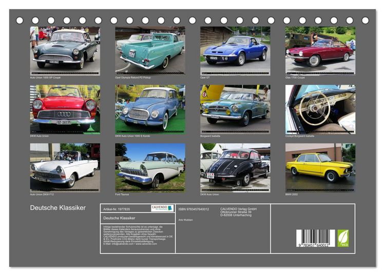Produktbild: Deutsche Klassiker (Tischkalender 2026 DIN A5 quer), CALVENDO Monatskalender