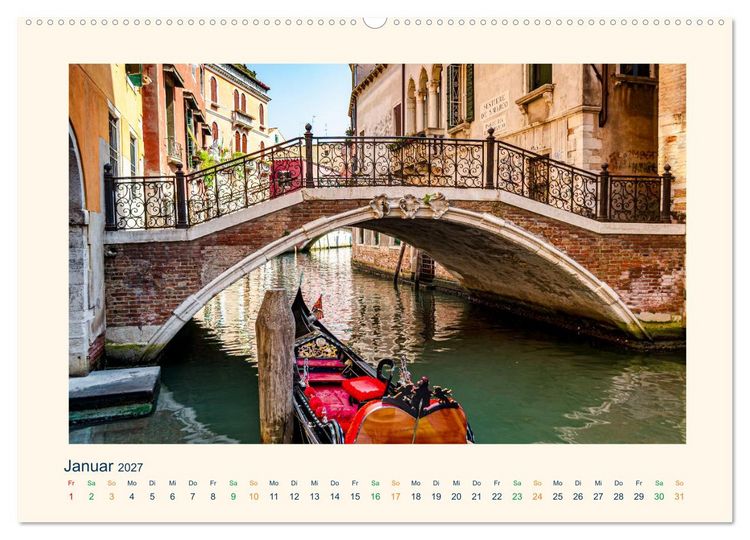Produktbild: Venedig, die zeitlos Elegante (Wandkalender 2027 DIN A2 quer), CALVENDO Monatskalender