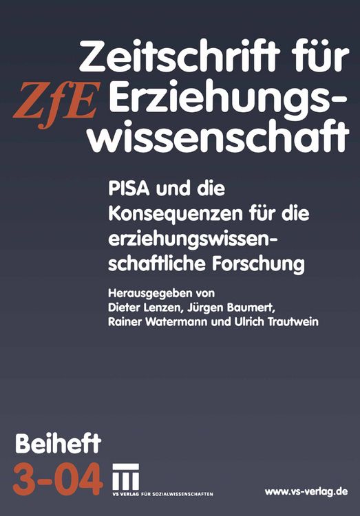 Produktbild: PISA und die Konsequenzen f&uuml;r die erziehungswissenschaftliche Forschung