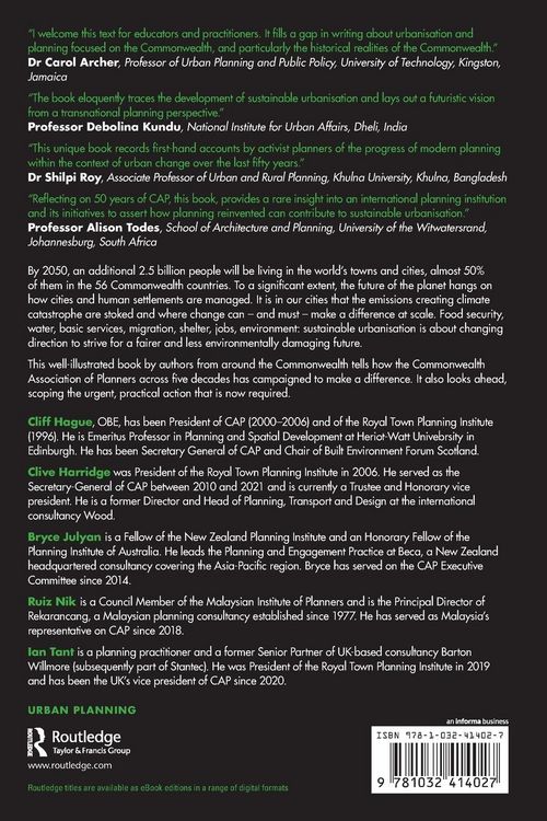 Produktbild: Planning, Sustainable Urbanisation and the Commonwealth