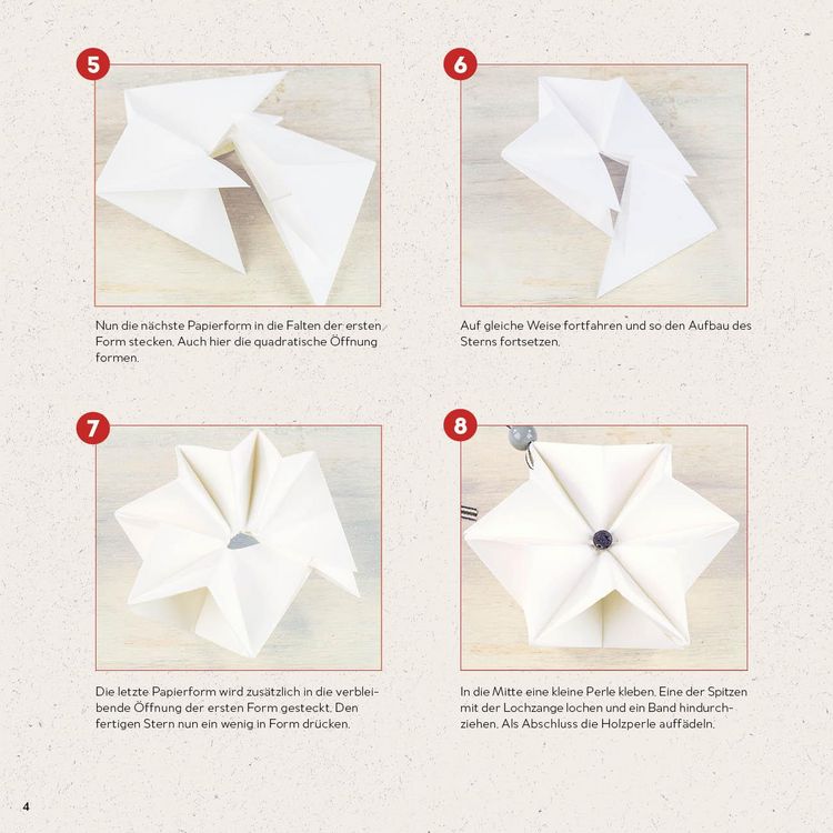 Produktbild: Origamisterne? Gerne! &ndash; Natural Christmas &ndash; Weihnachtliches Bastelset zum Sofort-Losfalten