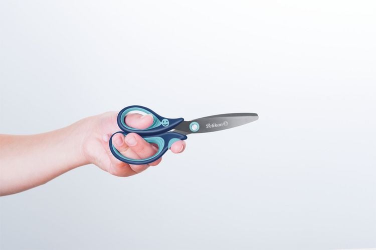 Produktbild: Pelikan Schul-Schere griffix Rund 14cm Blau, Linksh&auml;nder
