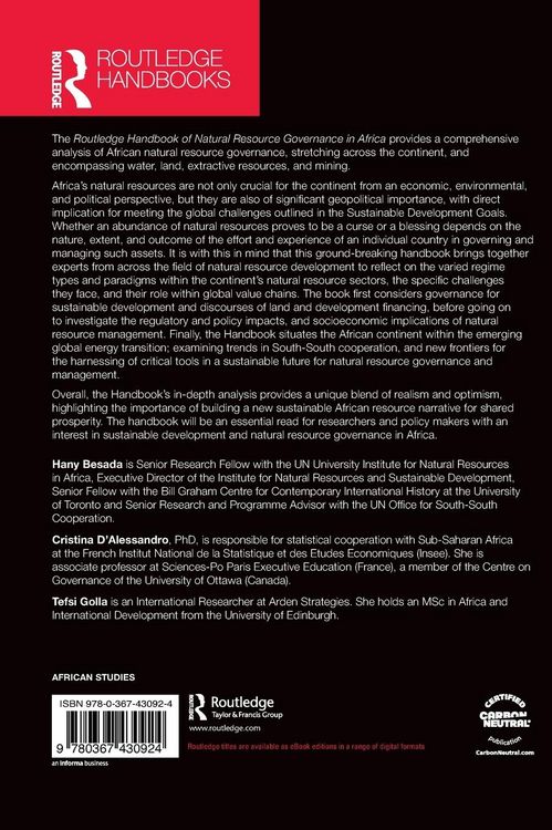 Produktbild: Routledge Handbook of Natural Resource Governance in Africa