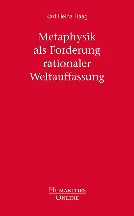 Produktbild: Metaphysik als Forderung rationaler Weltauffassung