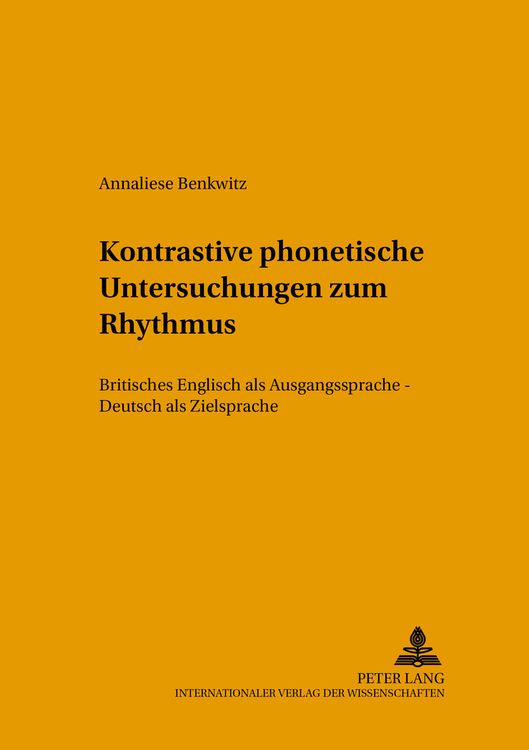 Produktbild: Kontrastive phonetische Untersuchungen zum Rhythmus