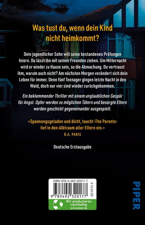 Produktbild: The Parents &ndash; Dein Kind ist weg. Dein schlimmster Albtraum beginnt.