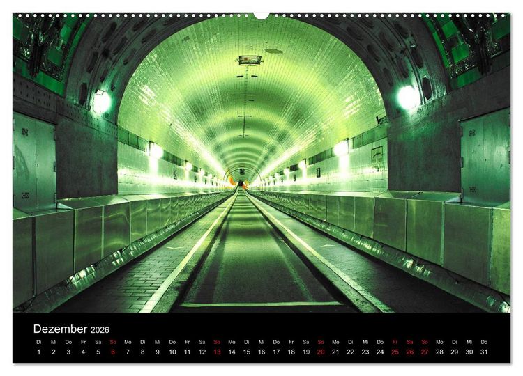 Produktbild: hamburg - night views (Wandkalender 2026 DIN A2 quer), CALVENDO Monatskalender